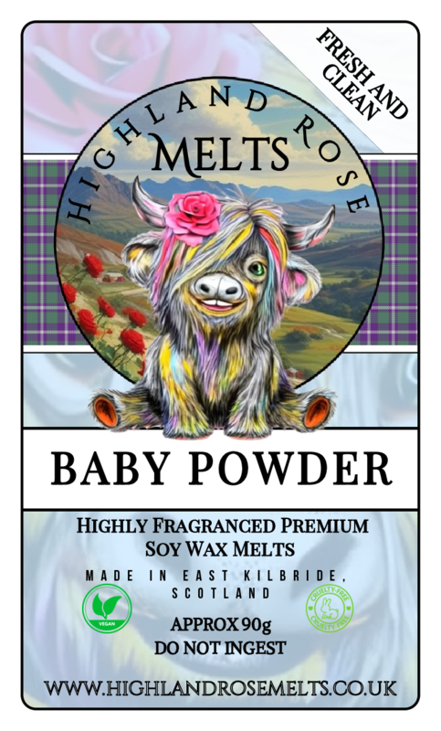 BABY POWDER WAX MELT clam shell