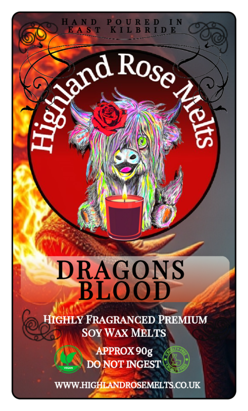 DRAGONS BLOOD WAX MELT clam shell