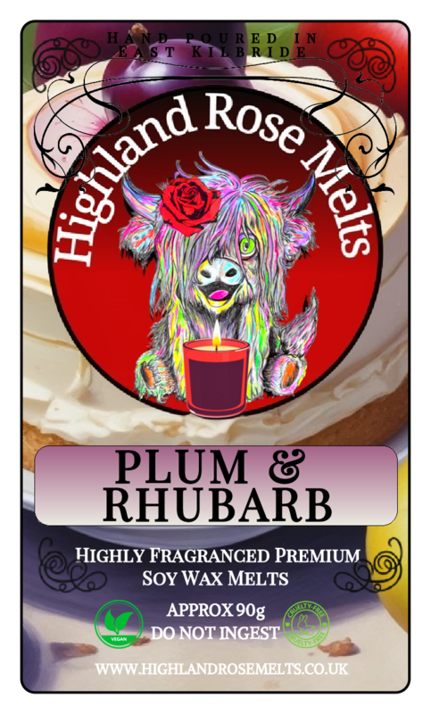 PLUM AND RHUBARB WAX MELT clam shell