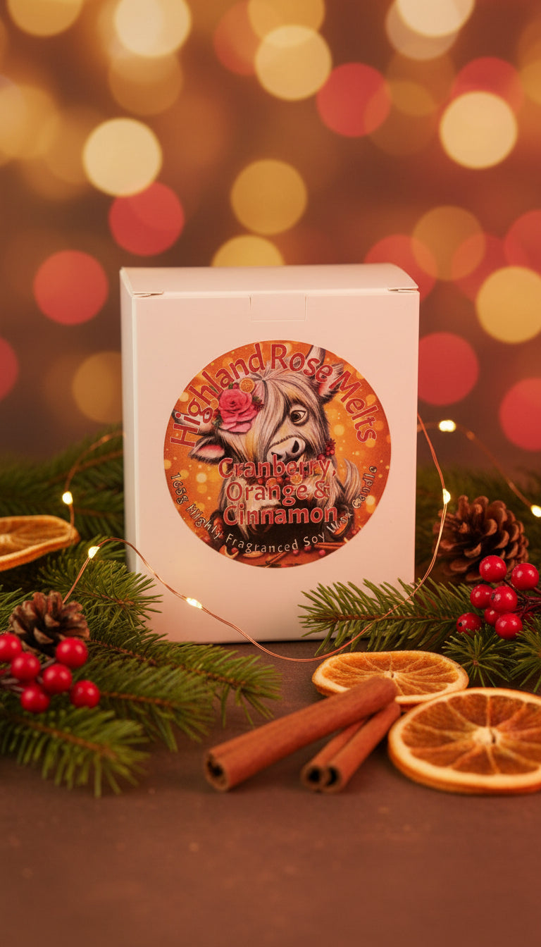 CRANBERRY ORANGE AND CINNAMON CANDLE