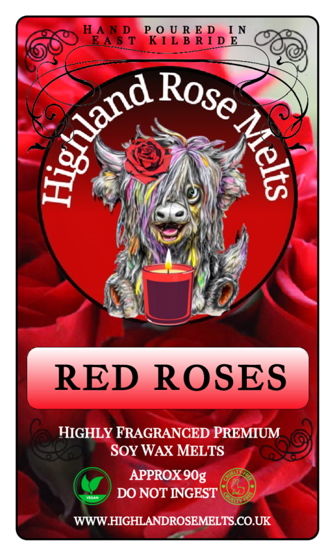 RED ROSES WAX MELT clam shell