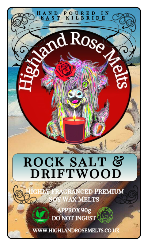 ROCK SALT AND DRIFTOOD WAX MELT clam shell