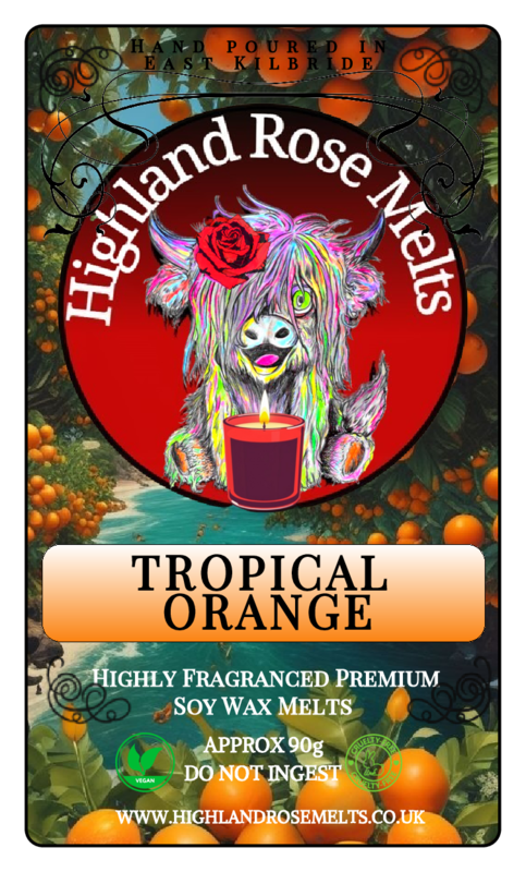 TROPICAL ORANGE WAX MELT clam shell