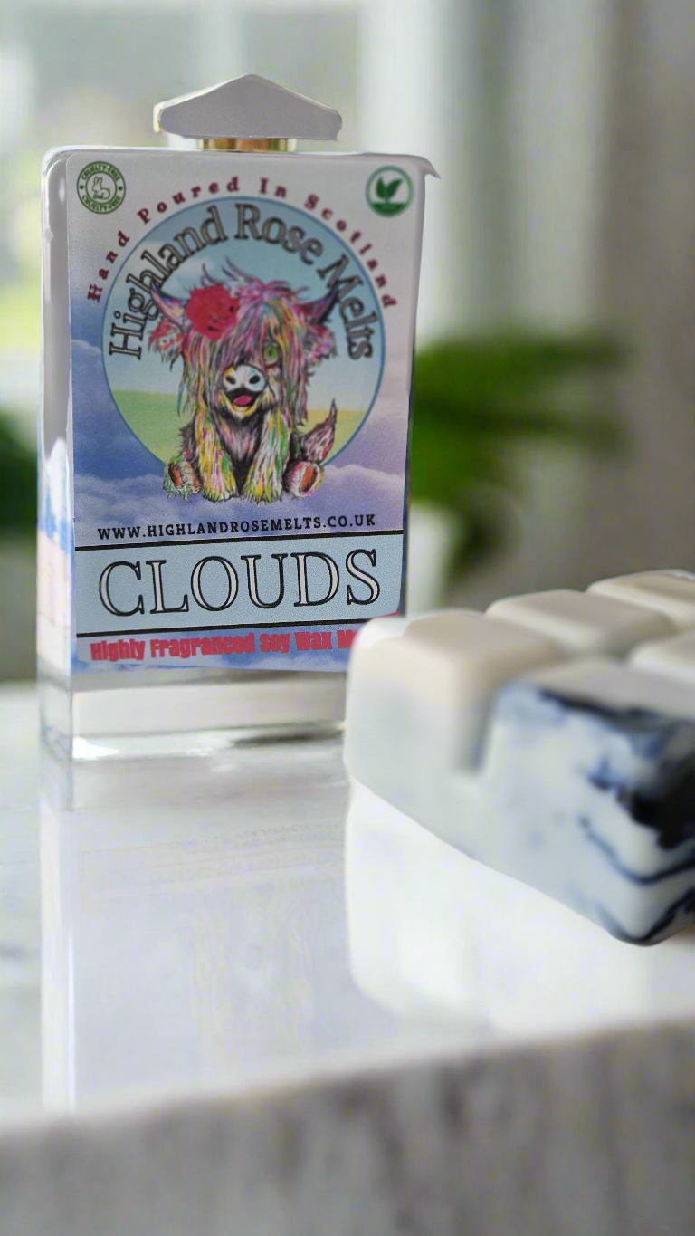 CLOUDS WAX MELT clam shell - HIGHLAND ROSE MELTS