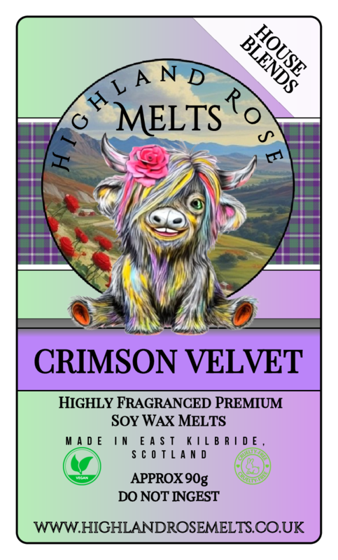 CRIMSON VELVET WAX MELT (HOUSE BLEND) clam shell (melt club members only)
