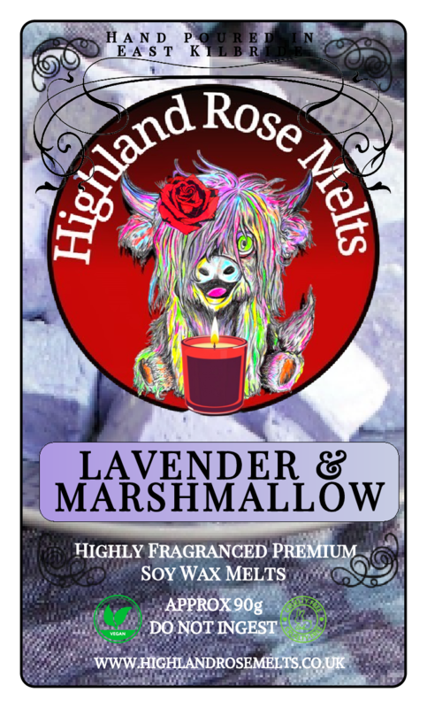 LAVENDER AND MARSHMALLOW WAX MELT clam shell