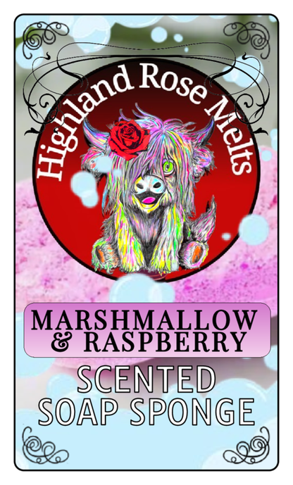 MARSHMALLOW & RASPBERRY SCENTED SOAP SPONGE