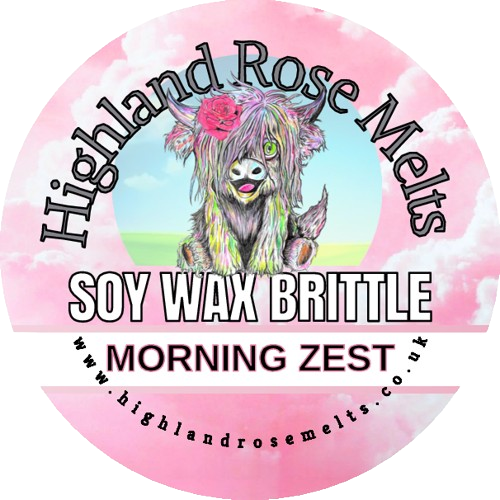 Awaken your senses with MORNING ZEST WAX MELT BRITTLE. Our luxurious wax melts feature a delicately crafted blend of lemongrass, citrus, sage and violet, with Cinnamon, Musk and vanilla for a truly unique aroma. Enjoy a sweet and invigorating scent every morning.
