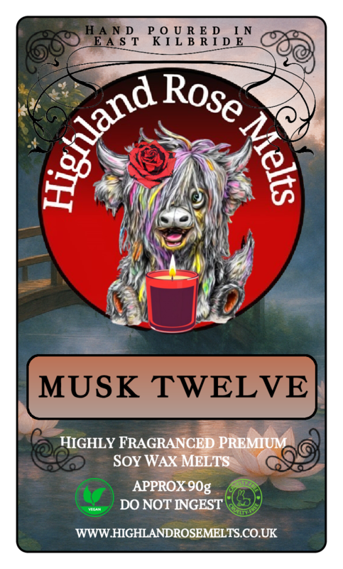 MUSK TWELVE WAX MELT clam shell