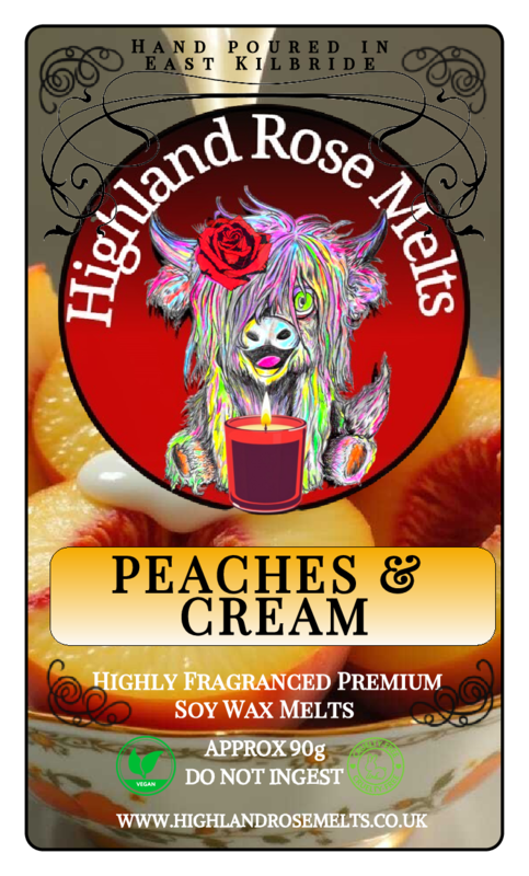 PEACHES AND CREAM WAX MELT clam shell