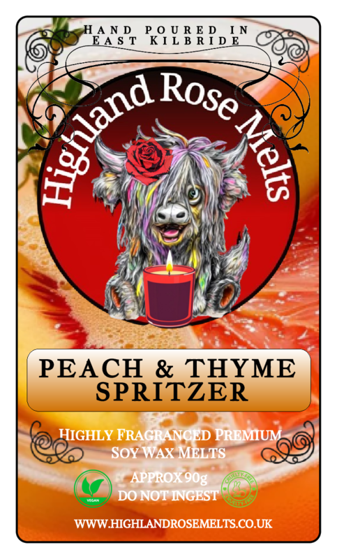 PEACH & THYME SPRITZER WAX MELT clam shell
