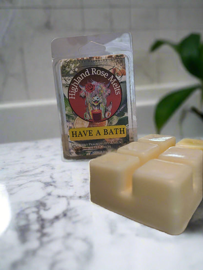 HAVE A BATH WAX MELT clam shell