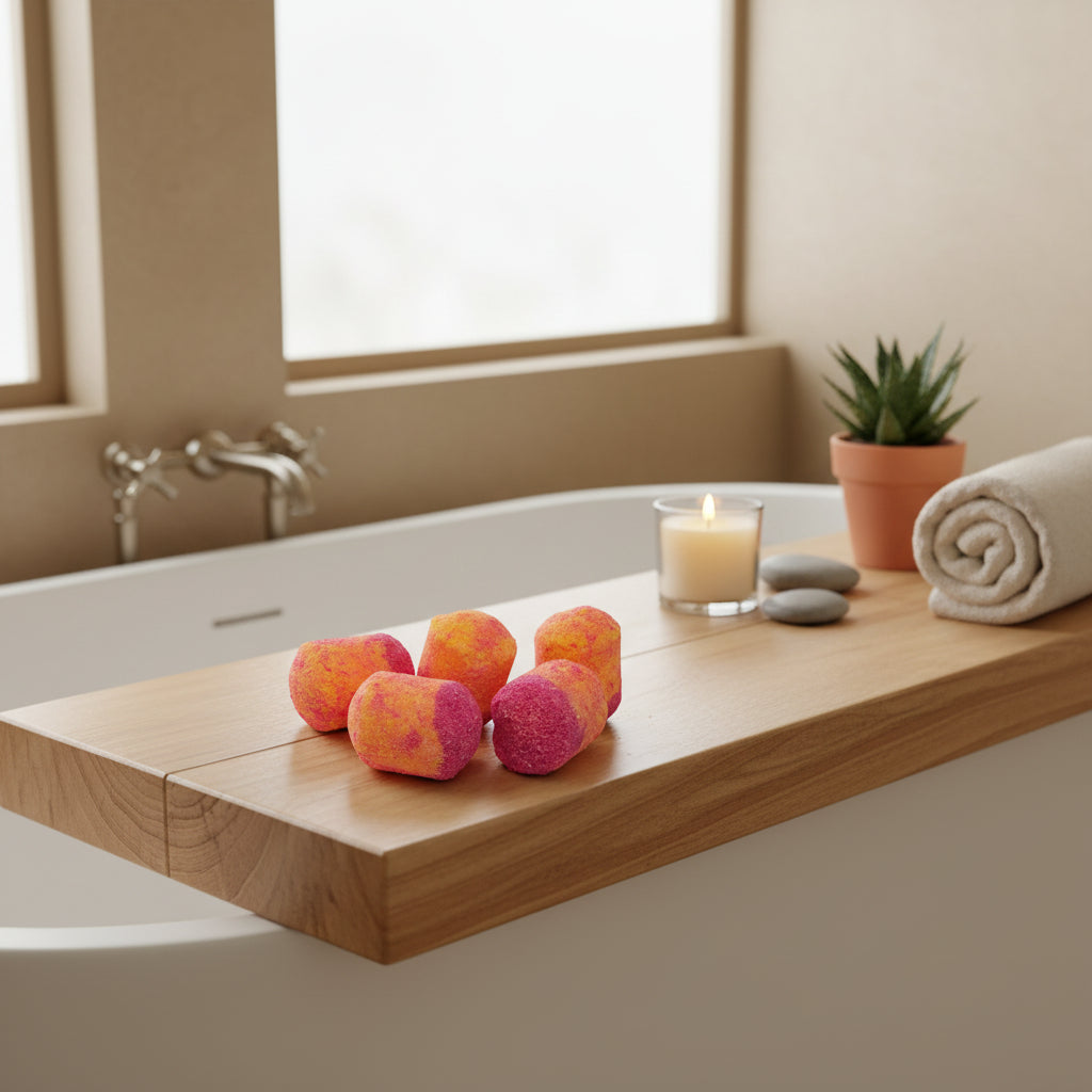 RHUBARB & CUSTARD MINI BATH BOMBS