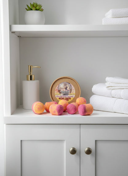 RHUBARB & CUSTARD MINI BATH BOMBS