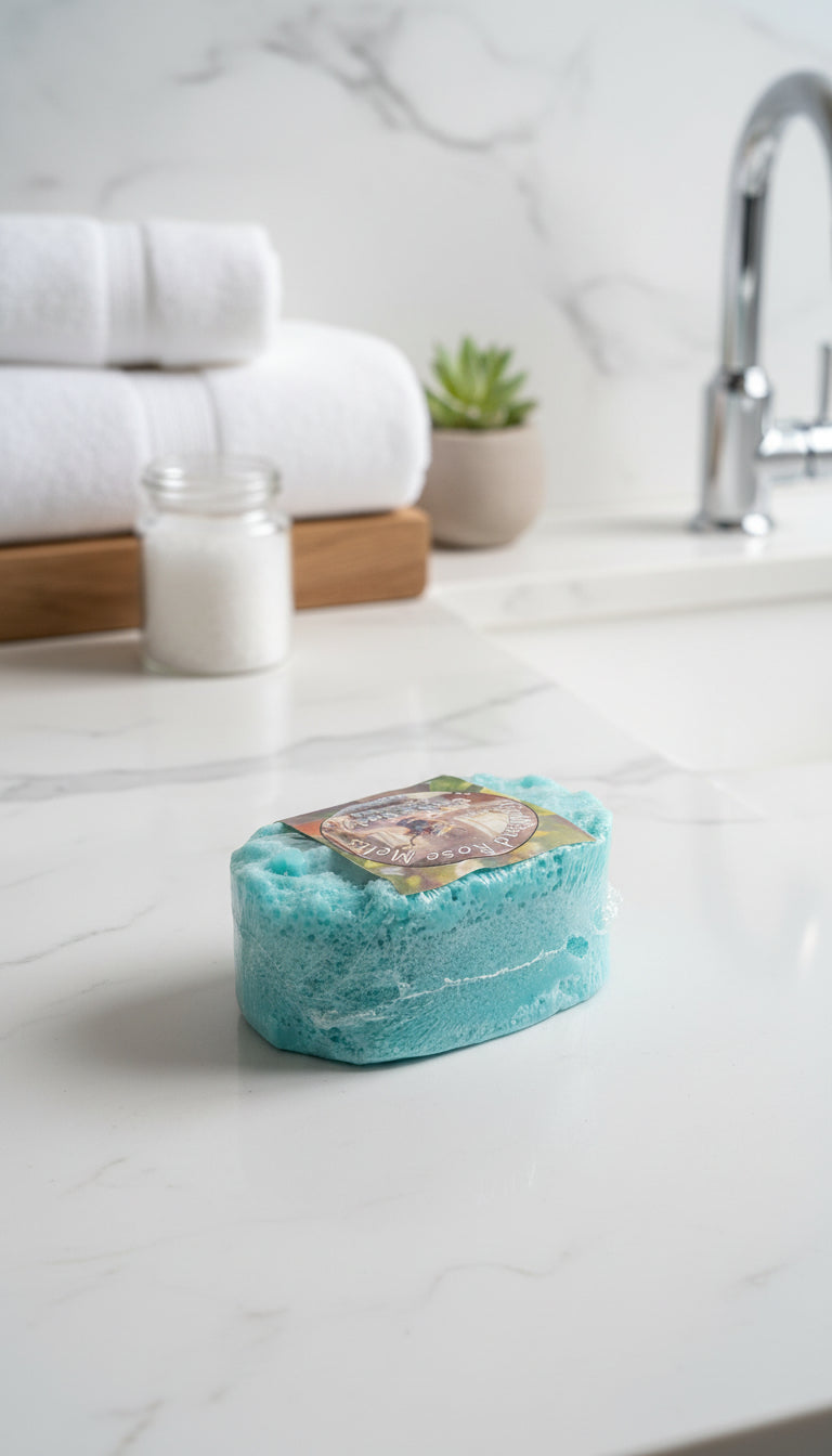 LIME BASIL AND MANDARIN MINI SCENTED SOAP SPONGE