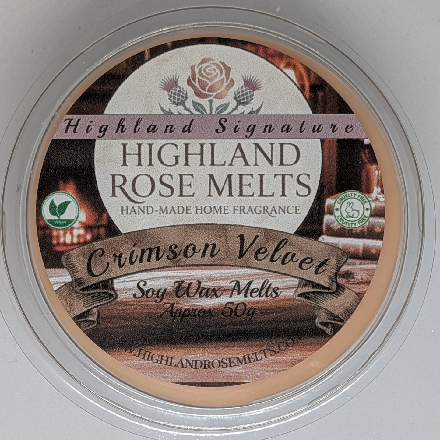 Crimson Velvet Wax Melt Pot  (Highland Signature)