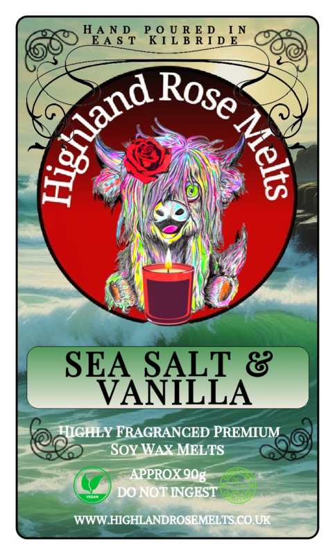 SEA SALT & VANILLA WAX MELT clam shell