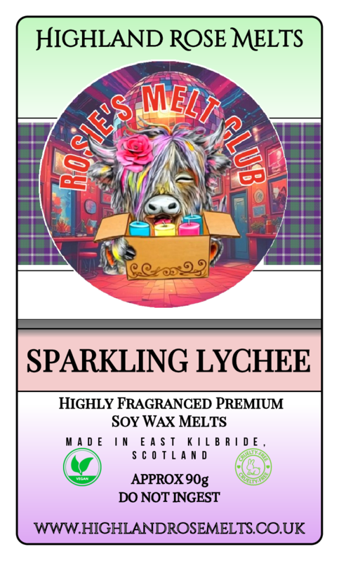 SPARKLING LYCHEE WAX MELT clam shell (melt club members only)