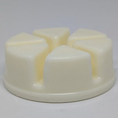 Close up, side shot of wax melt coconut breeze by Highland Rose Melts