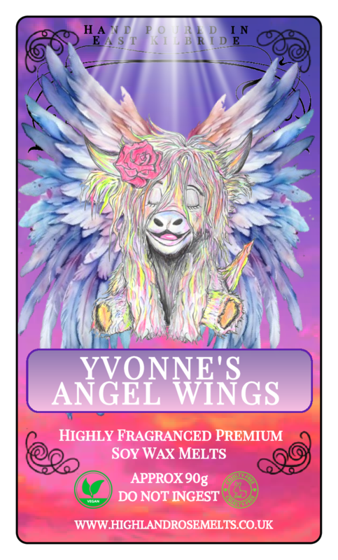 YVONNES'S ANGEL WINGS WAX MELT clam shell